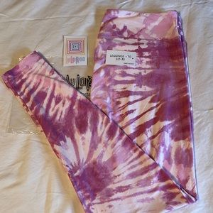 NWT LuLaRoe TC Breast Cancer Awareness Month Tie-Died Leggings
